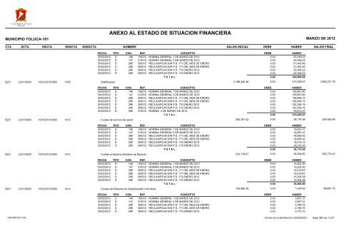 ESTADO DE SITUACION FINANCIERA - Toluca