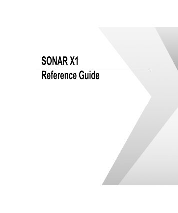 SONAR X1 Reference Guide - zZounds.com