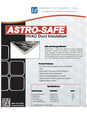 ASTRO-SAFE HVAC Duct Insulation