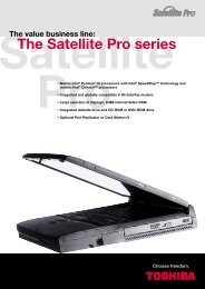 The Satellite Pro series - Toshiba