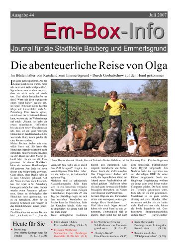 Die abenteuerliche Reise von Olga - Em-Box-Info