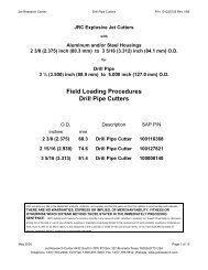 Field Loading Procedures Drill Pipe Cutters - Jet Research Center