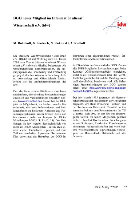 Vollständige Aktuelle Ausgabe Nr. 2/2005 - Deutsche ...