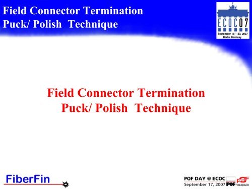 Industrial POF Connectors - POF Application Center