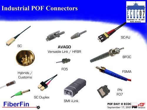 Industrial POF Connectors - POF Application Center