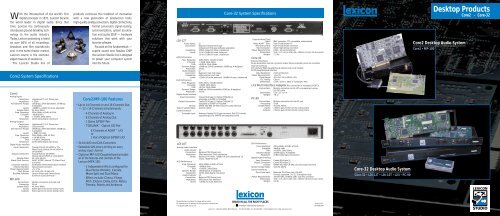 Core2 Desktop Audio System - Lexicon
