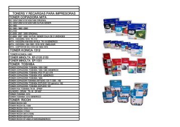 Toners y Tintas - Suministros Trocarsa SA