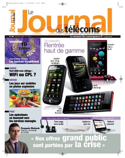 Projet1:Mise en page 1 07/09/2009 - Le Journal Des Télécoms