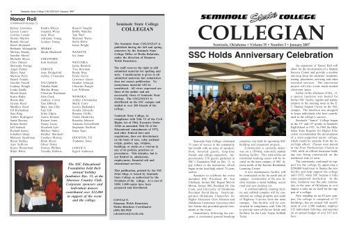 SSC Holds Anniversary Celebration - Seminole State College