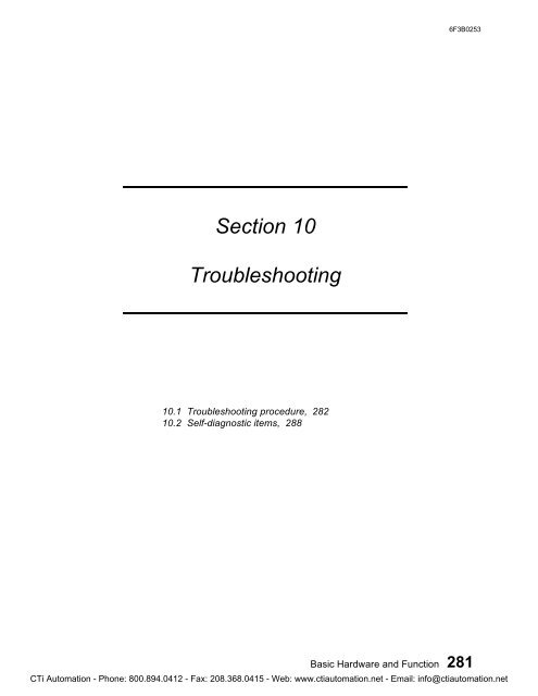 Toshiba PROSEC T1-16S PLC User's Manual - CTi Automation