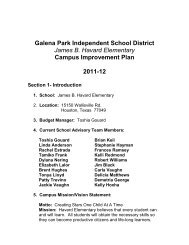 Introduction - Galena Park Independent School District