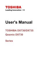 TOSHIBA DX730/DX735/Qosmio DX730 Series User's Manual - Etilize