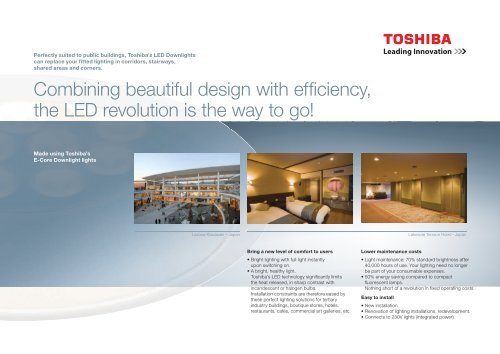 DOWNLIGHT range - Toshiba