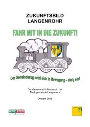 ZUKUNFTSBILD LANGENROHR - Gemeinde21