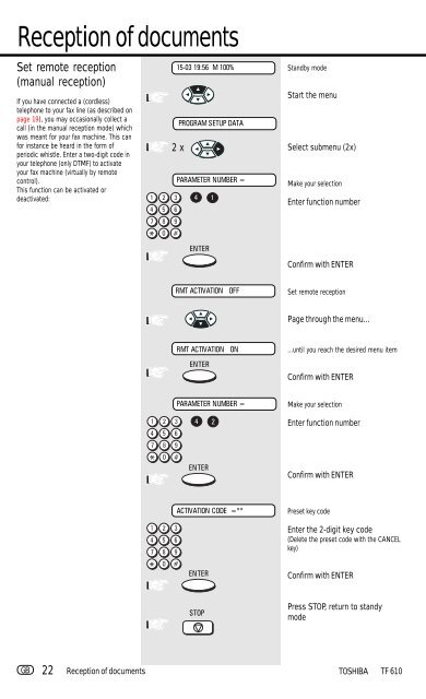 TF 610 Instruction manual - Toshiba