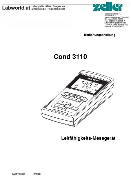 Cond 3110 - Labworld.at