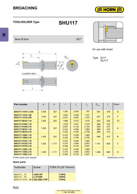 Broaching - Horn USA, Inc.