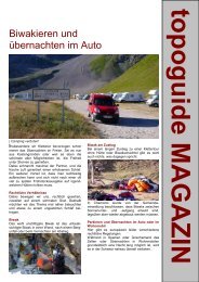 Biwakieren und übernachten im Auto - topoguide.de