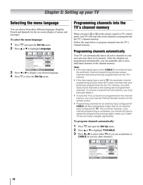 26HL86 32HL86 37HL86 LCD Color Television - Toshiba Canada