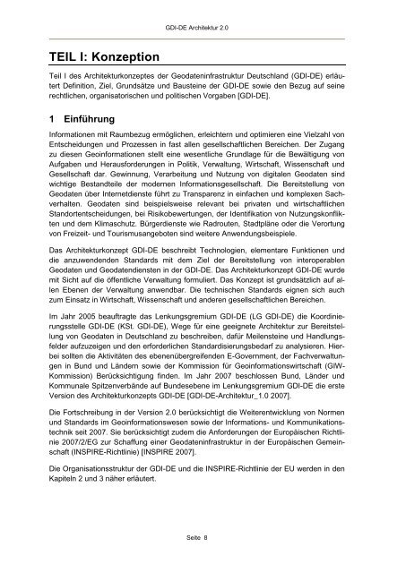 Architektur der Geodateninfrastruktur Deutschland Version 2.0