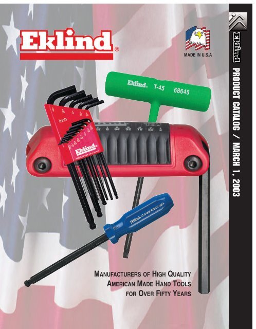 EKLIND Product Catalog - Eklind Tool Company