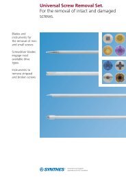 Synthes Screw Chart