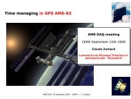 Time managing in GPS AMS-02 - Cern