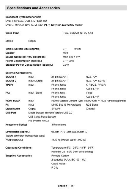 37BV700G 37BV700F - Toshiba-OM.net