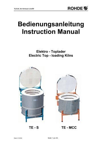 Bedienungsanleitung - Keramik-Design