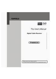 The User's Manual Digital Cable Receiver