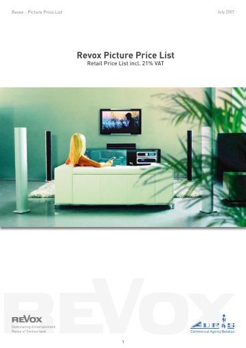 Revox Picture Price List - Defoort