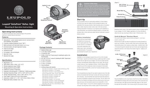 Deltapoint Instruction Manual Leupold