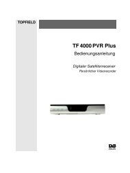 User guide for TF 4000 PVR Plus - Topfield