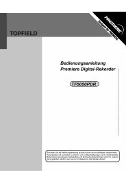 Premiere Digital-Rekorder Bedienungsanleitung ... - Topfield