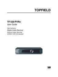 TF520PVRc User Guide - Topfield