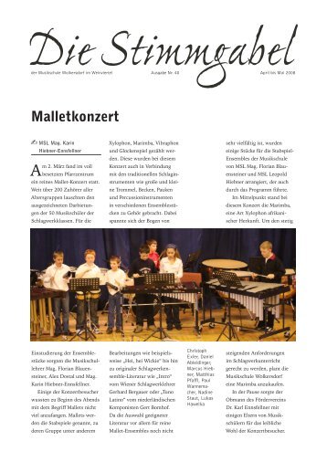 Die Stimmgabel Nr. 40 - Musikschule Wolkersdorf