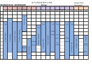 STUNDENPLAN - Musikschule Unterägeri