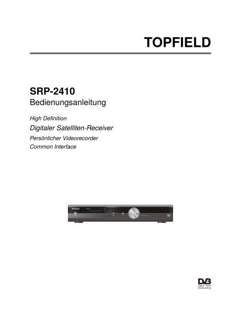 Bedienungsanleitung (PDF) - Topfield
