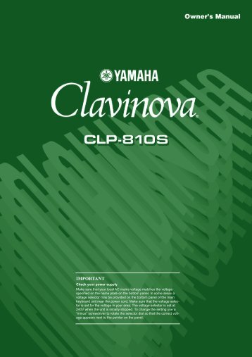 CLP-810S - Yamaha