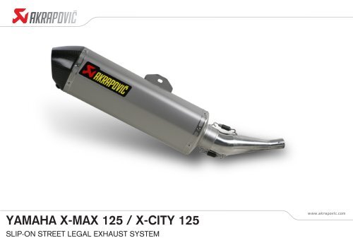 YAMAHA X-MAX 125 / X-CITY 125 - Akrapovic