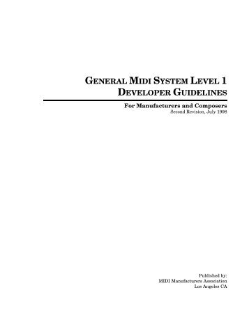 general midi system level 1 developer guidelines