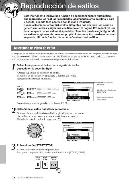 PSR-S550 Manual de instrucciones