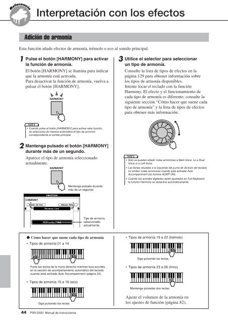 PSR-S550 Manual de instrucciones