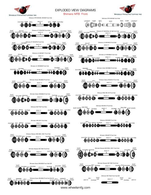 Shimano rear hub store exploded view