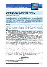 possibilities to the determination of the measurement capability of ...