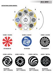 XR4 SPOT gobos & colours wheel - Dts