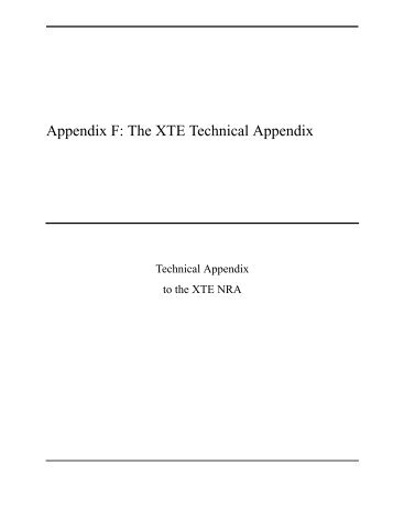 Appendix F: The XTE Technical Appendix - HEASARC - Nasa