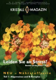 Leiden Sie an Stress? - Kristall-Apotheke