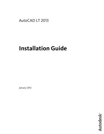 Installation Guide (.pdf) - Documentation & Online Help - Autodesk