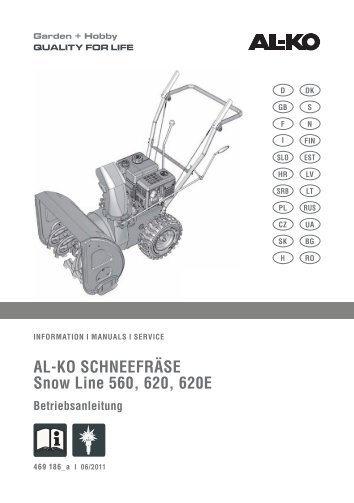 AL-KO SCHNEEFRÄSE Snow Line 560, 620, 620E - Virtasenkauppa.fi